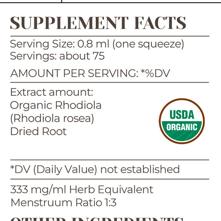 Garden Organics - Wholesale Tincture - Rhodiola Tincture1