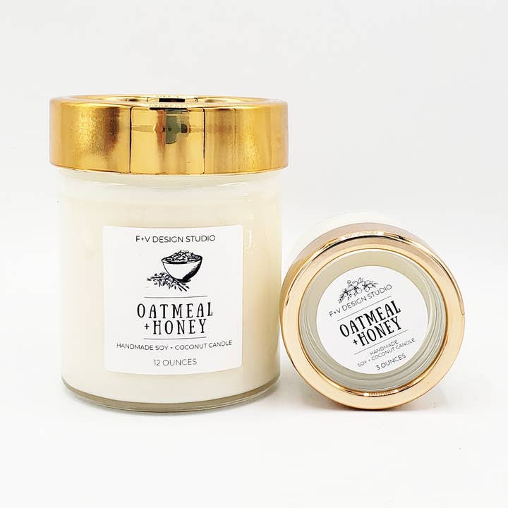 Oat + Honey 12oz for wholesale by F + V Design Studio
