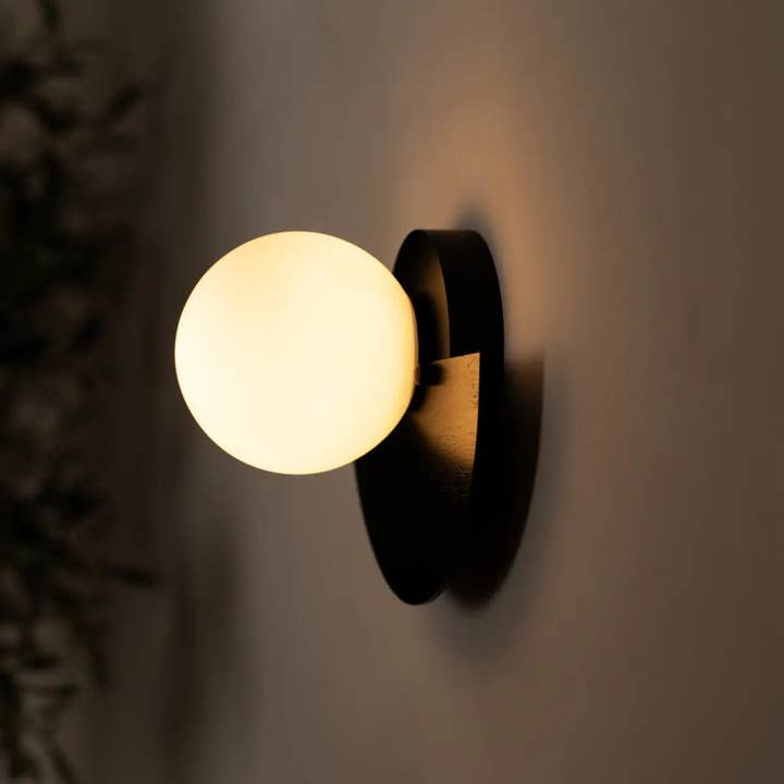 Aplique de Pared Inalámbrico Kane Negro – Lámpara Recargable de Madera y Vidrio para venta al por mayor de Tavellio