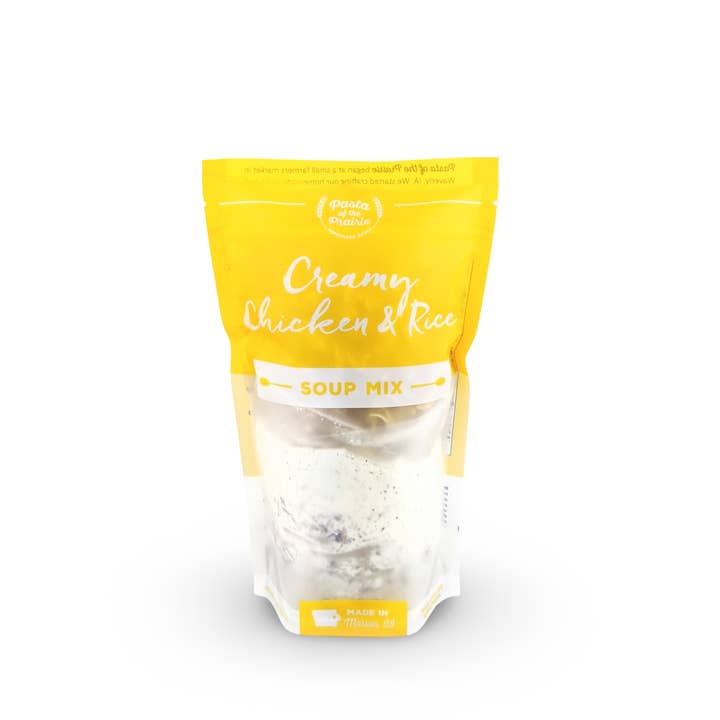 Creamy Chicken and Rice Soup Mix for wholesale by Pasta of the Prairie
