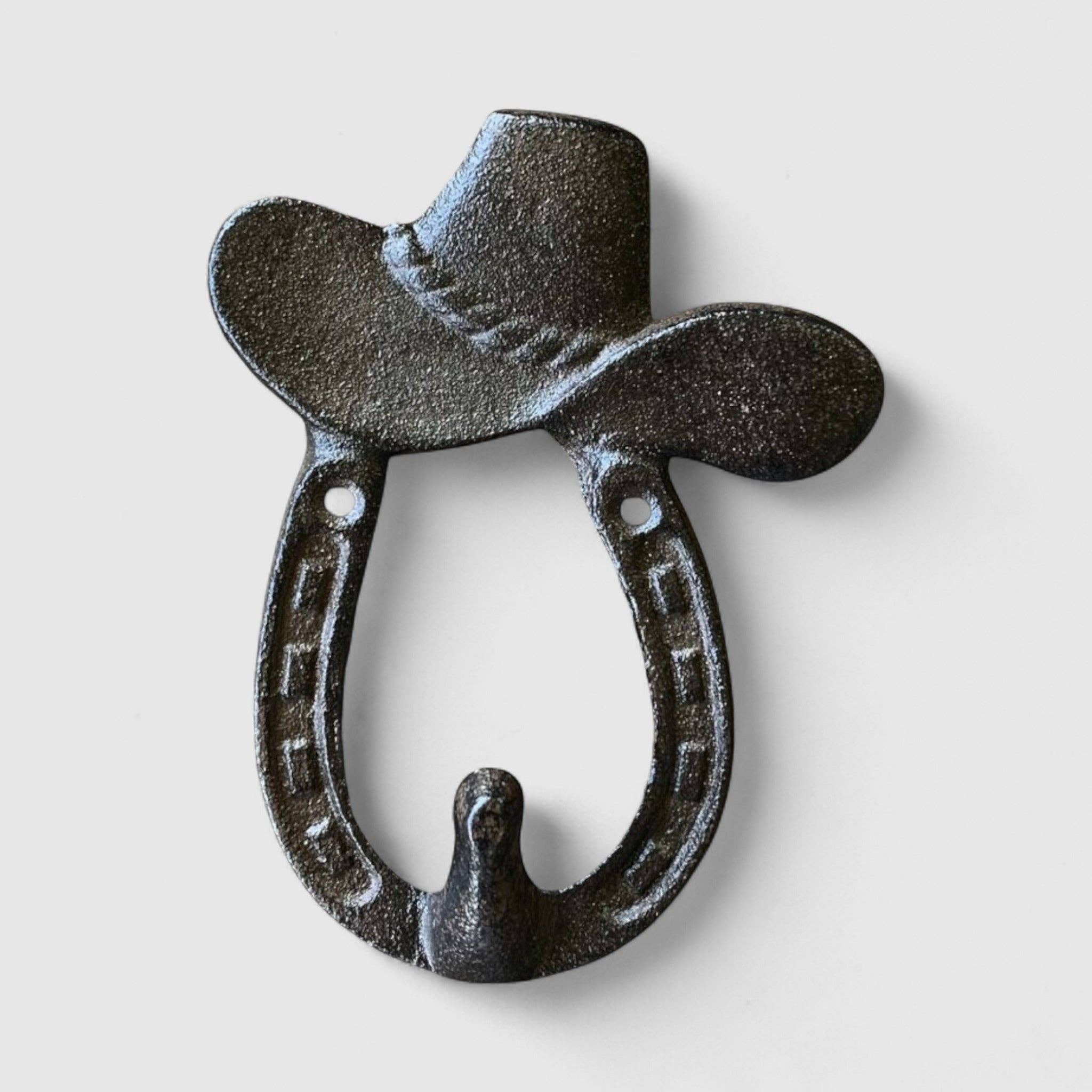 Iron & Blossom - Wholesale Wall hook - Western Cowboy Hat Hook - Vintage Cast Iron Wall Accent1