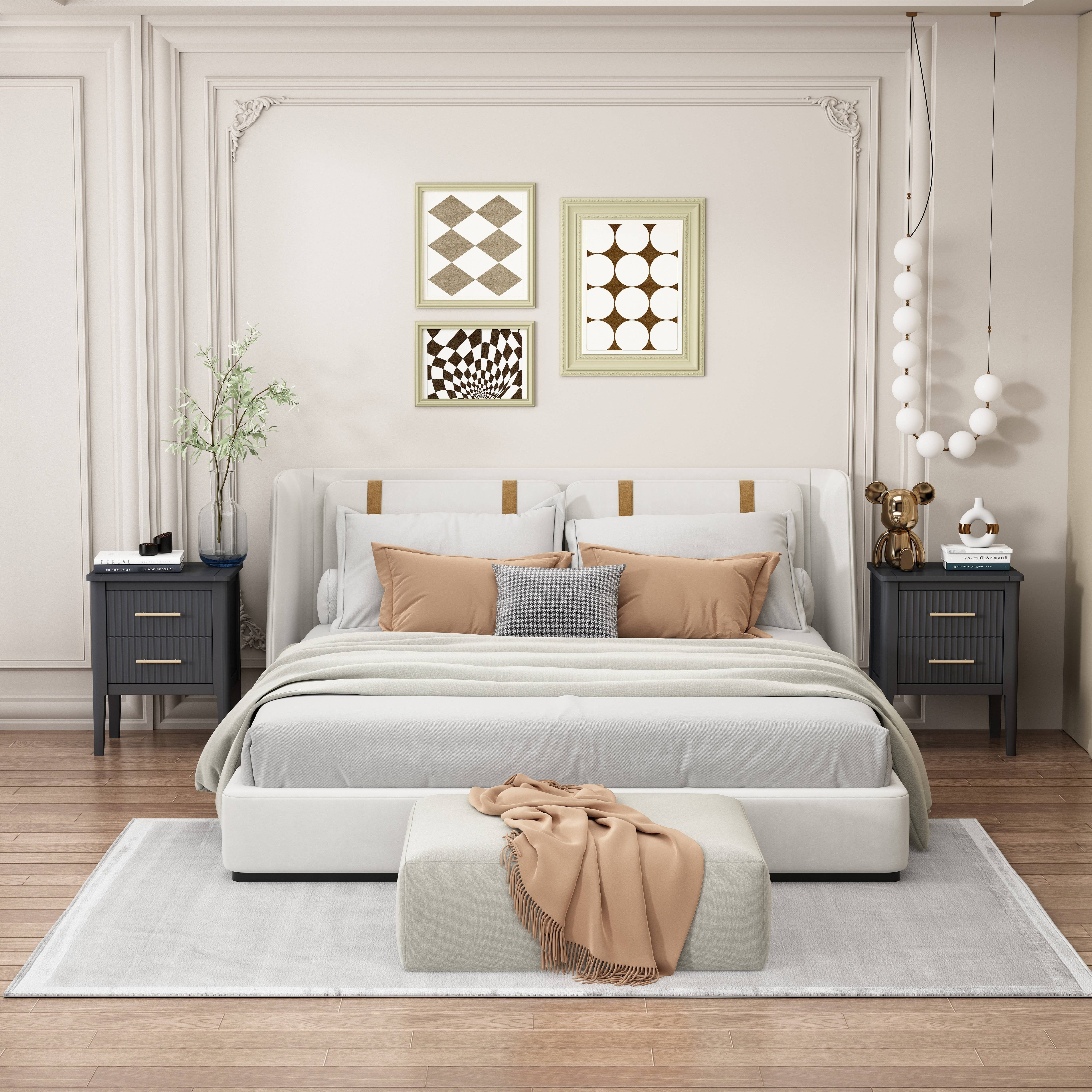 Greener Valley Trading - Vente Tables d'appoint - Table de chevet 2 tiroirs Arise-Sun - Série B - NB10116