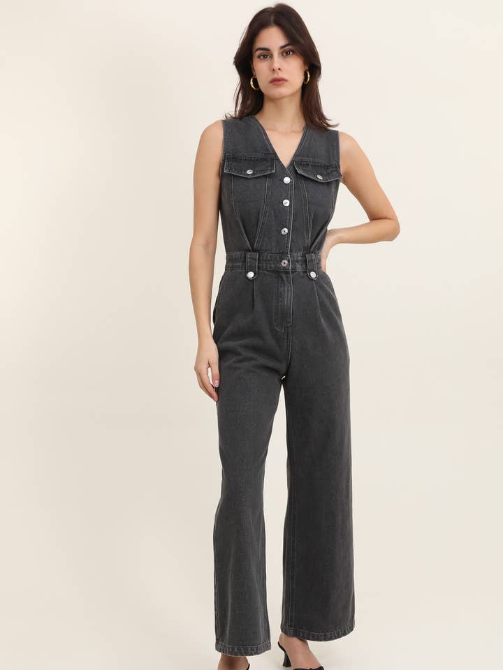 5268 DENIM JUMPSUIT for wholesale by Daphnea