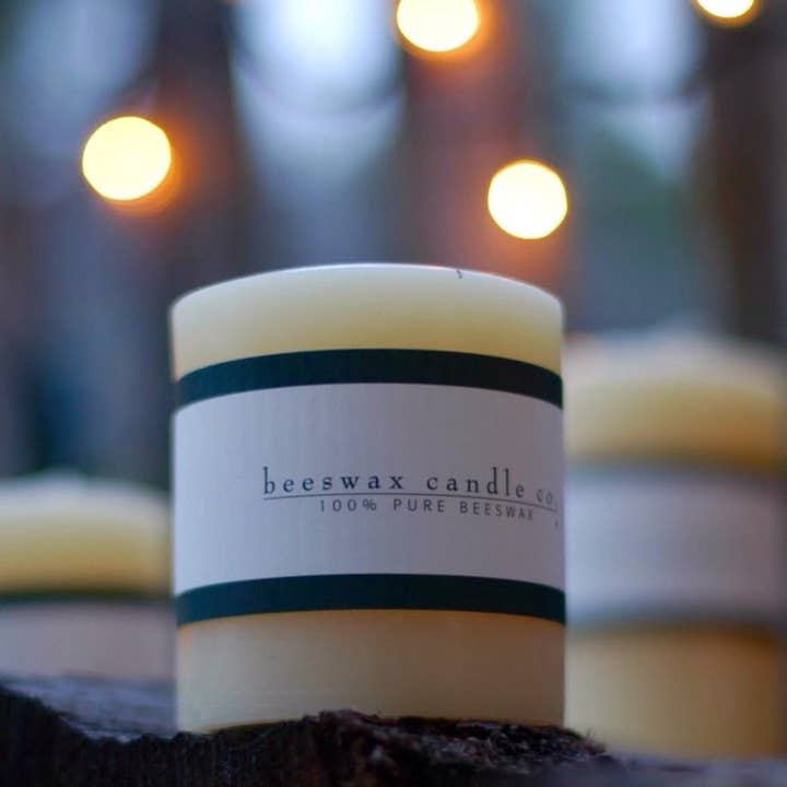 Beelite Candles - Wholesale Pillar Candle - Round 100% Beeswax Pillars12