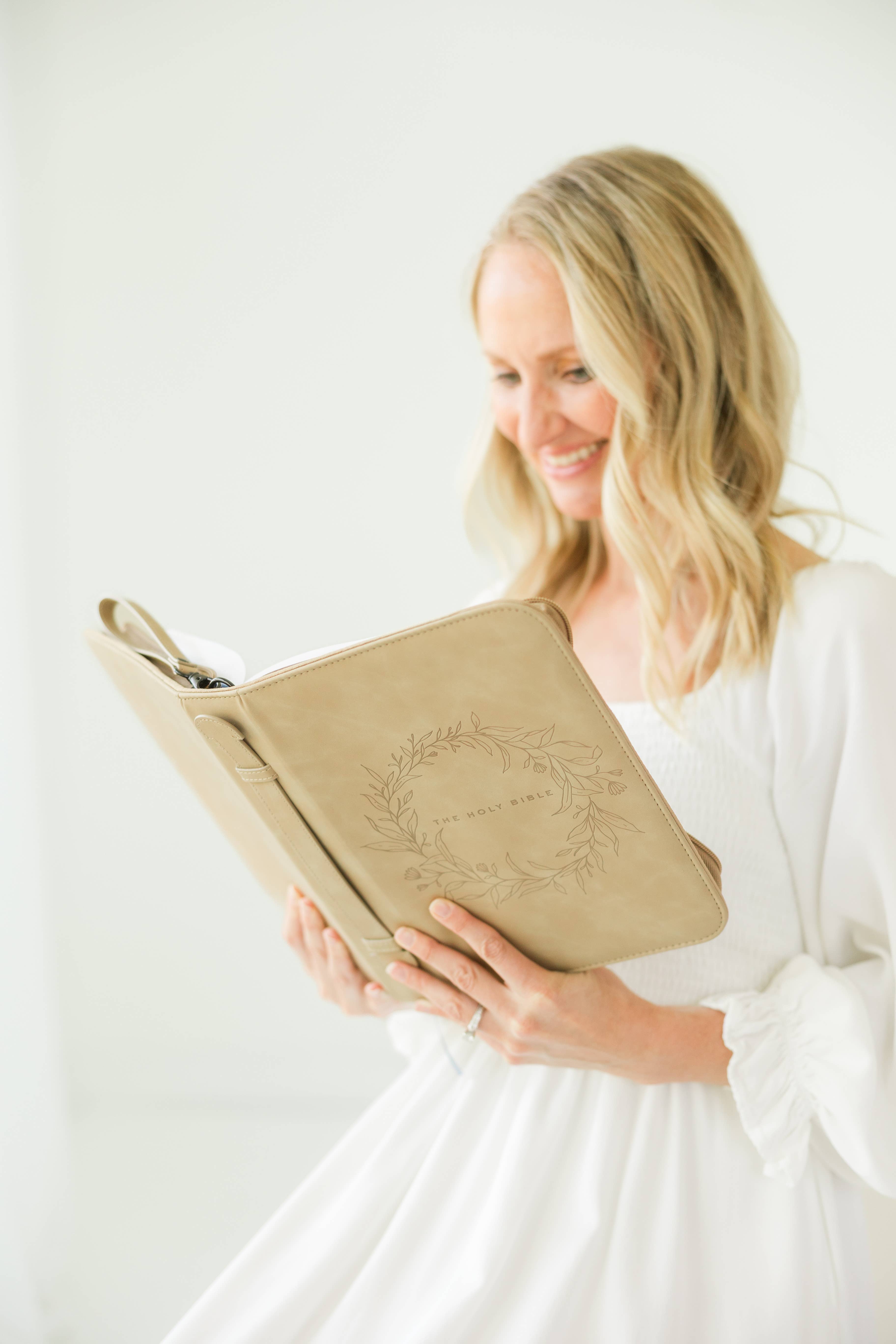 Ever, AJ - Wholesale Bible Cover - Bible Cover, Vegan Leather, Wreath Bible Case, Holy Bible8