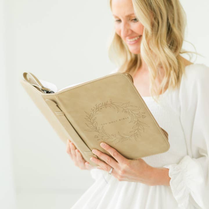 Ever, AJ - Wholesale Bible Cover - Bible Cover, Vegan Leather, Wreath Bible Case, Holy Bible8