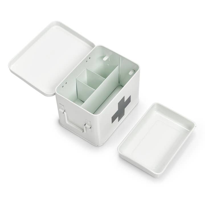 Zeller Present - Wholesale Decorative Box - Medicine box, metal, white9