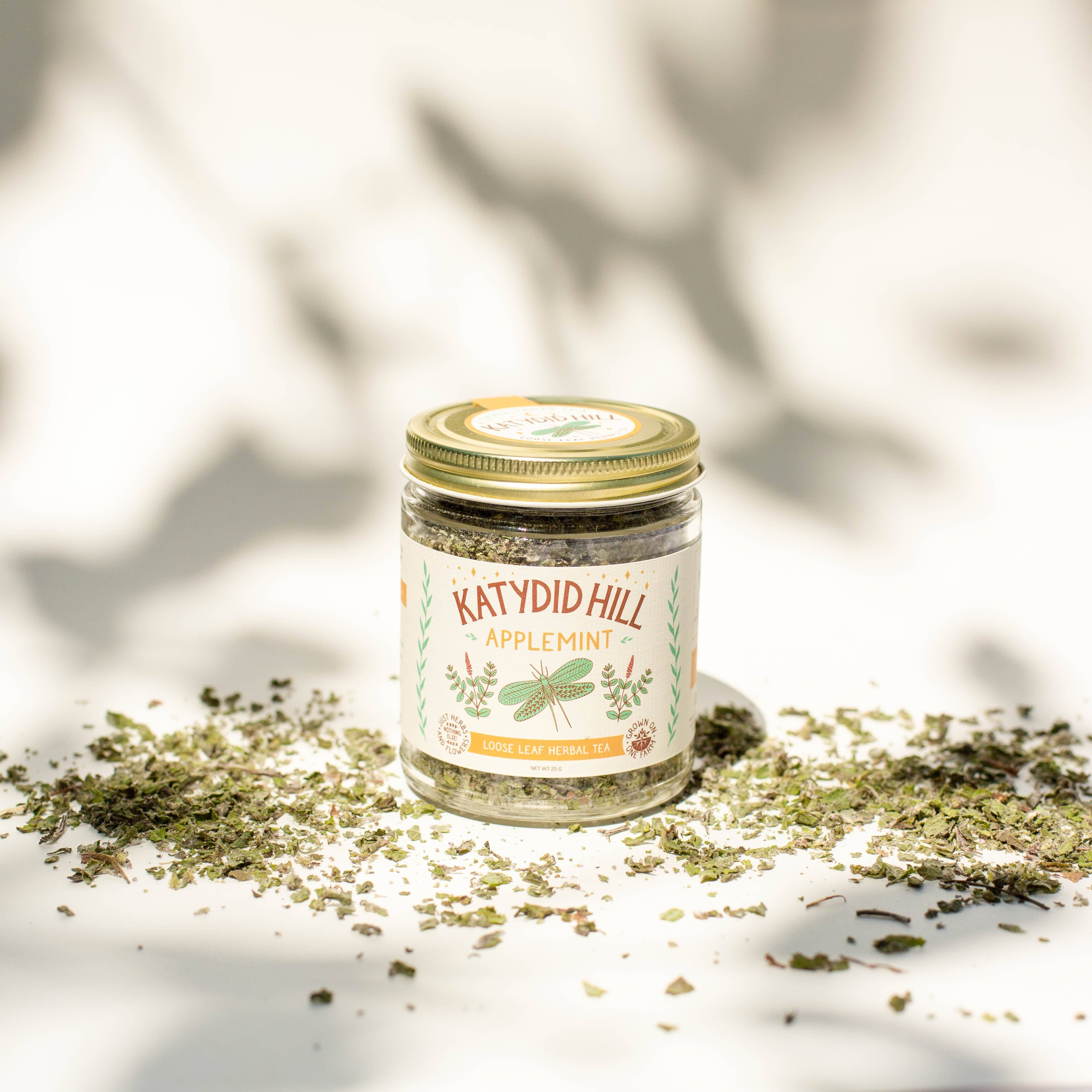 Katydid Hill Farm – Engroshandel Løs te – Applemint Tea - økologisk løsblad urtete1