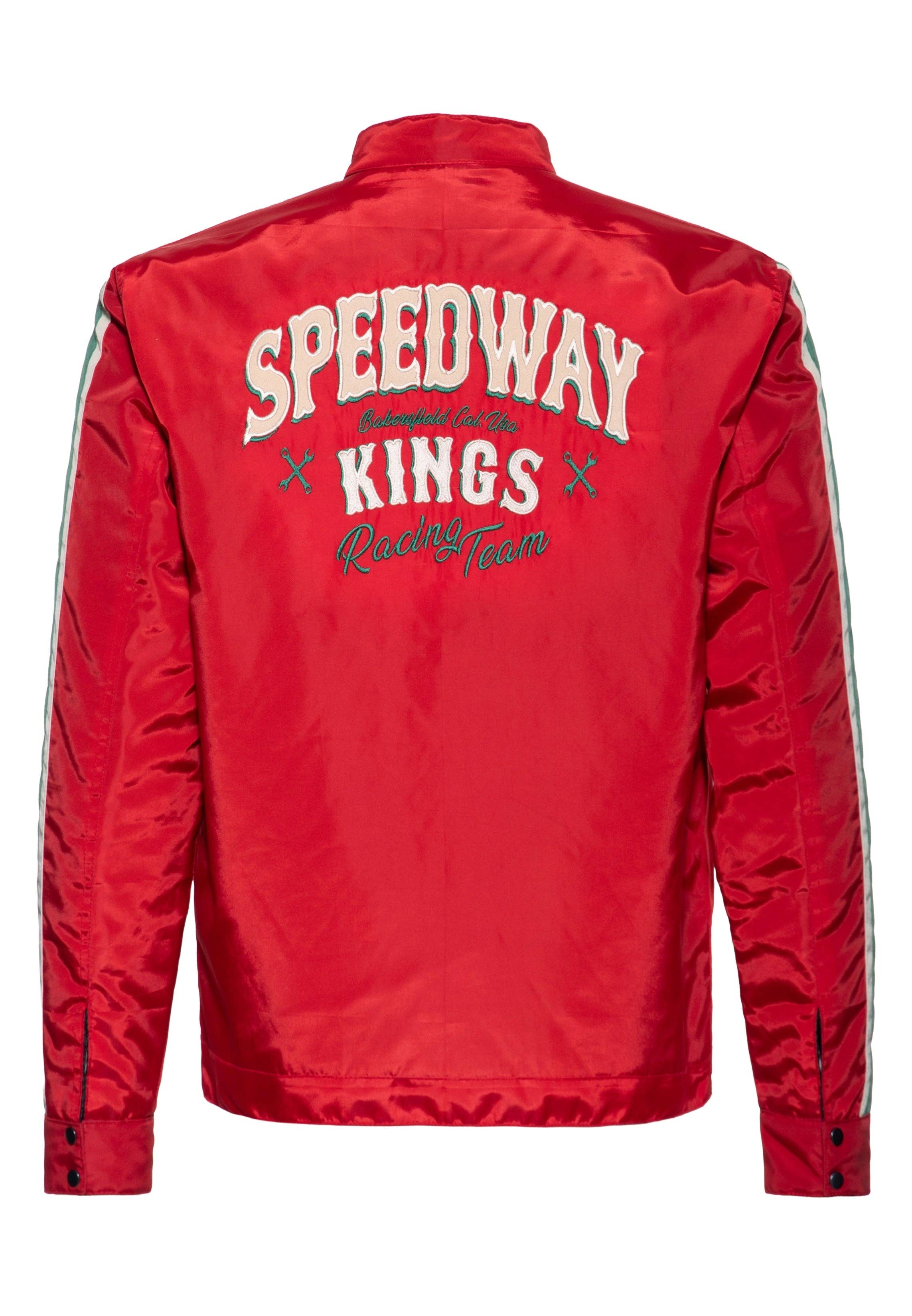 red Racing Jacket "Speedway Kings" for wholesale on Faire2