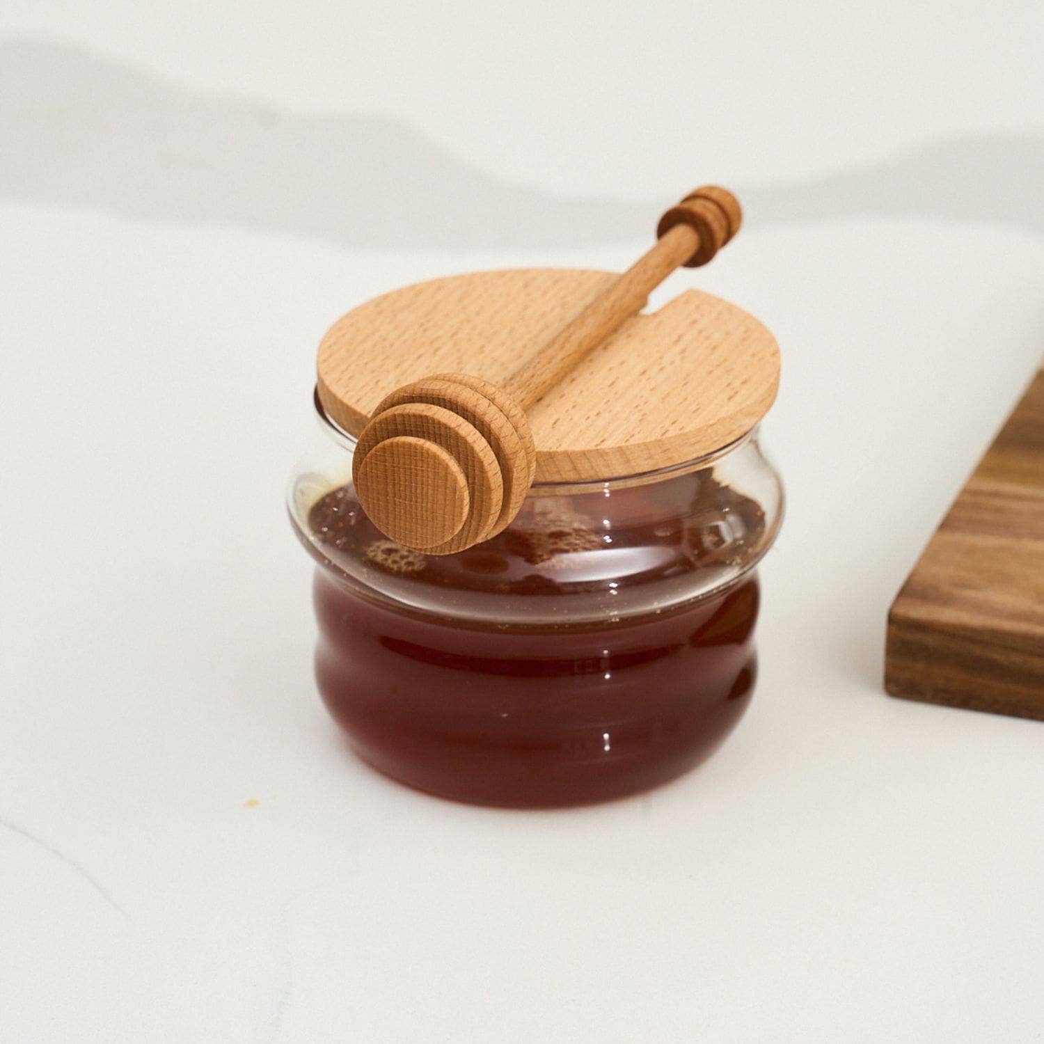 Sophistiplate - Wholesale Honey Pot - Glass Honey Jar & Dipper With Birch Wood | 250 ml6