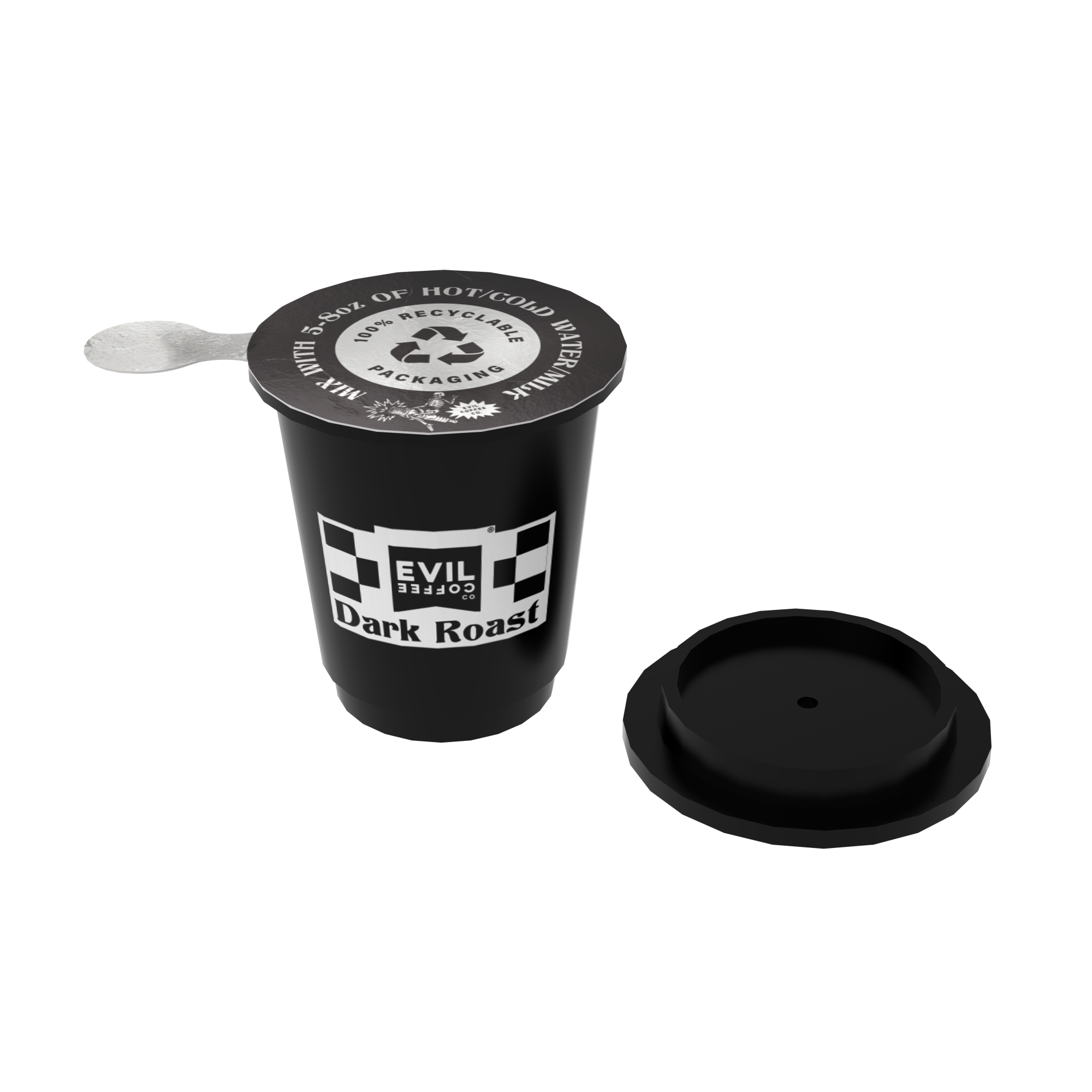 Smithco Distributing - Wholesale Instant Coffee/Espresso - Evil Coffee Clutch Cups - Freeze Dried Coffee (12 Pack)/ PDQ12
