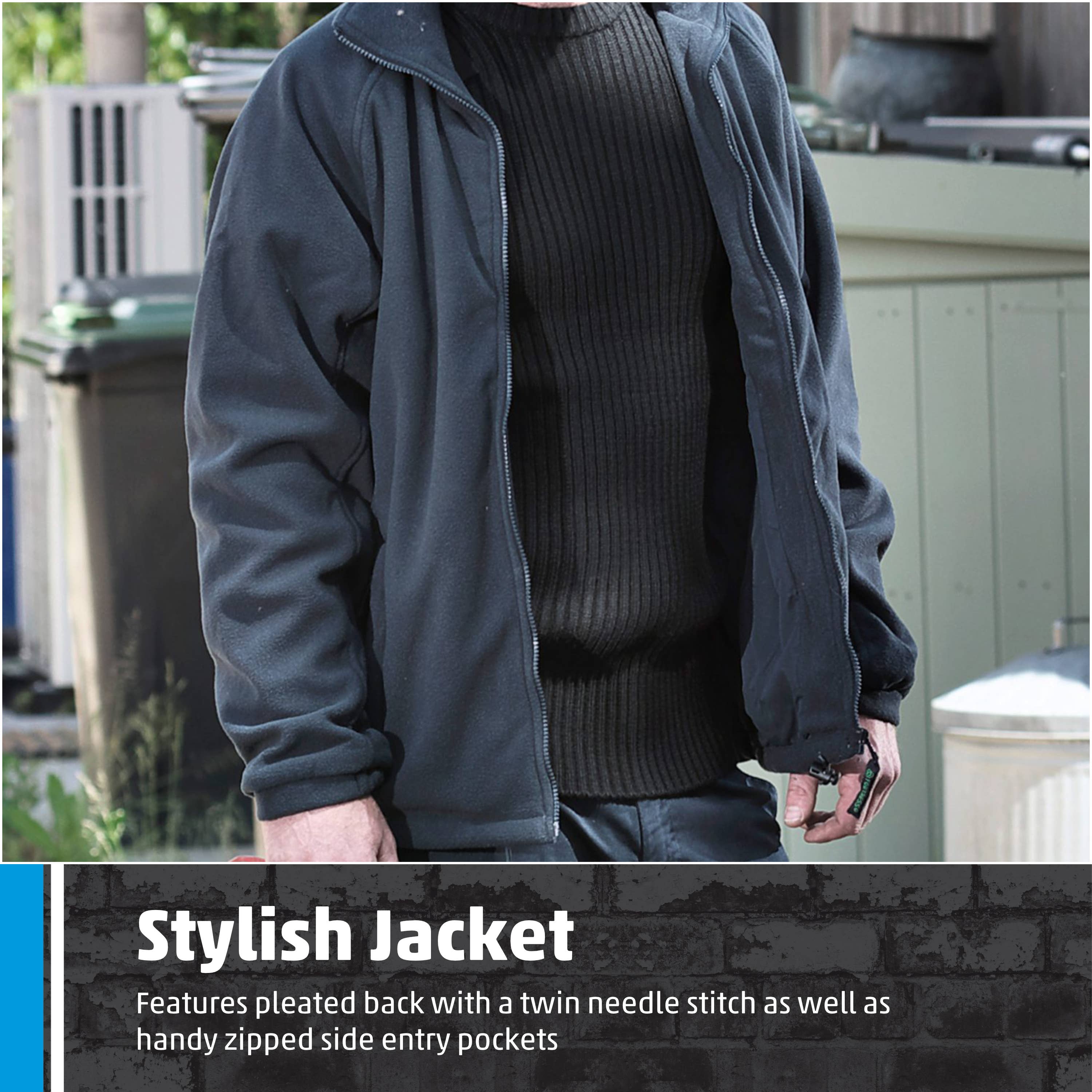 Navy Blue Fort Lomond Jacket, Full Zip Fleece Jacket, 100% Polyester for wholesale on Faire3