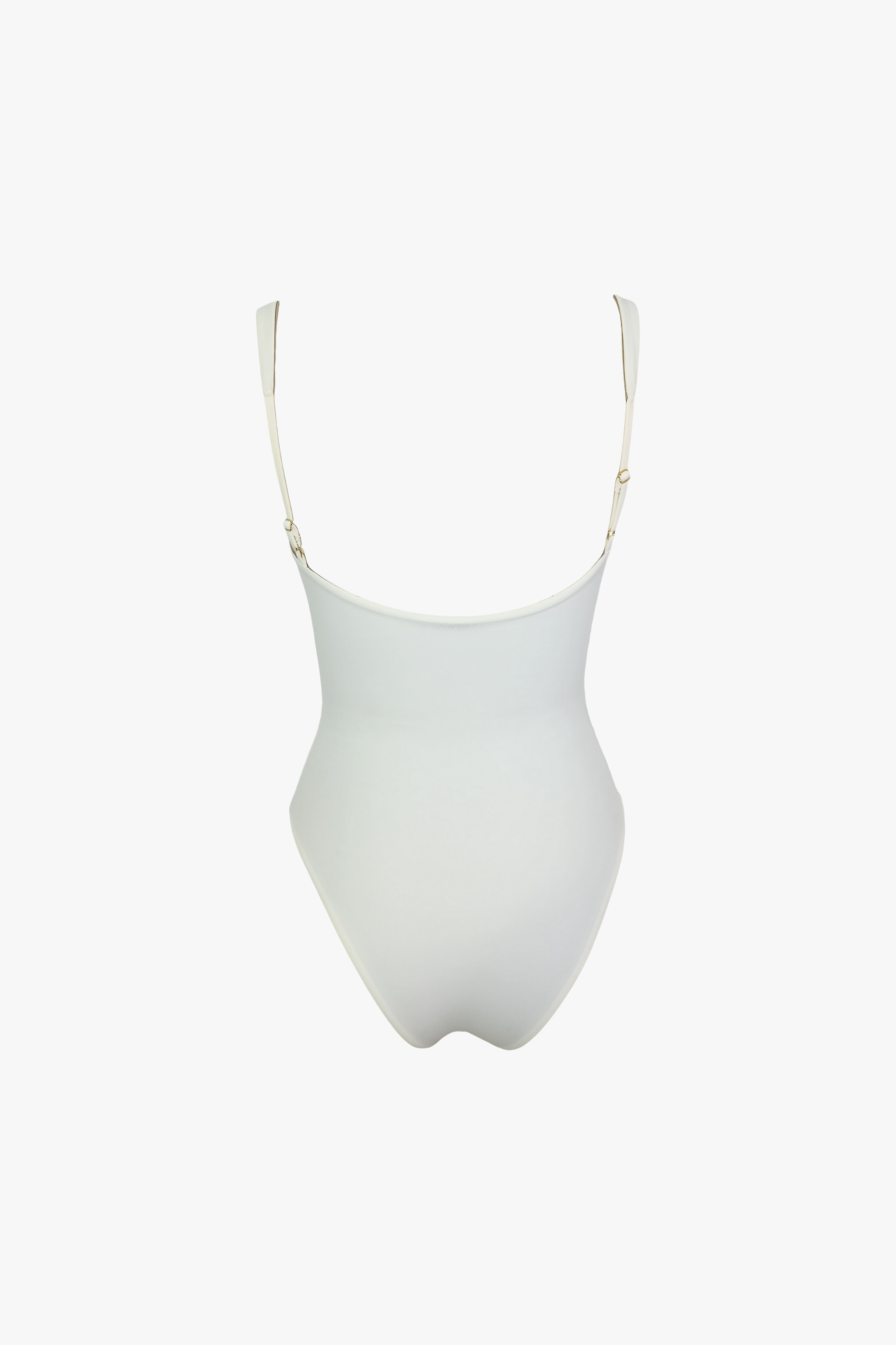 BORNEO PARIS - Wholesale One Piece Swimsuit - Women's - Ivory White Cream One Piece Swimsuit with cupped neckline | Sustainable5