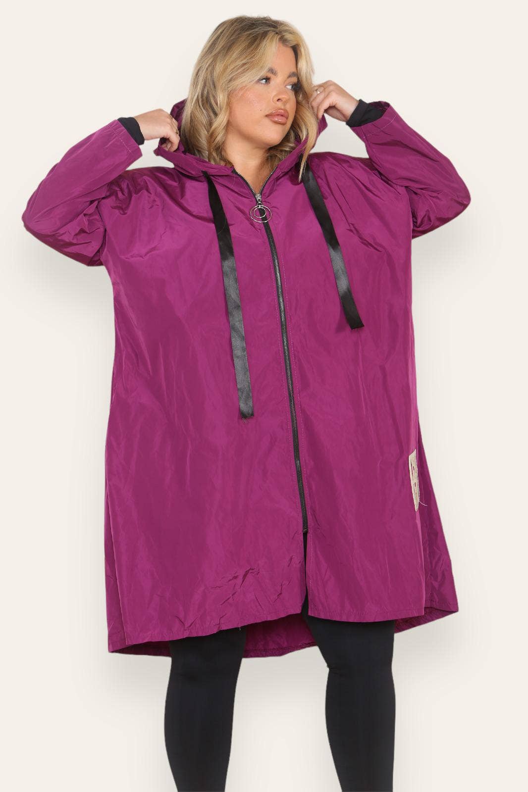 Miss Bold - Wholesale Raincoat - Women's - Oversized Hooded Rain Mac46