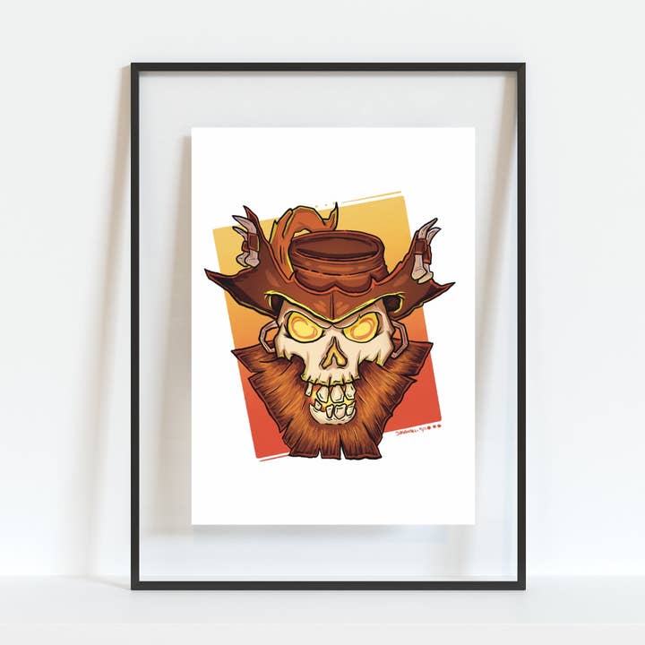 Stampa artistica ispirata ai giocatori di Flameheart Sea of Thieves per la vendita all'ingrosso da parte di Colour Me Fun