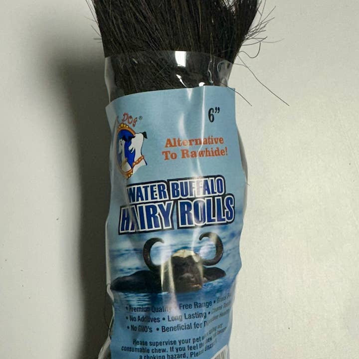 QT Dog, LLC - Wholesale Pet Treats - Dog - Hairy Water Buffalo Cheek Rolls