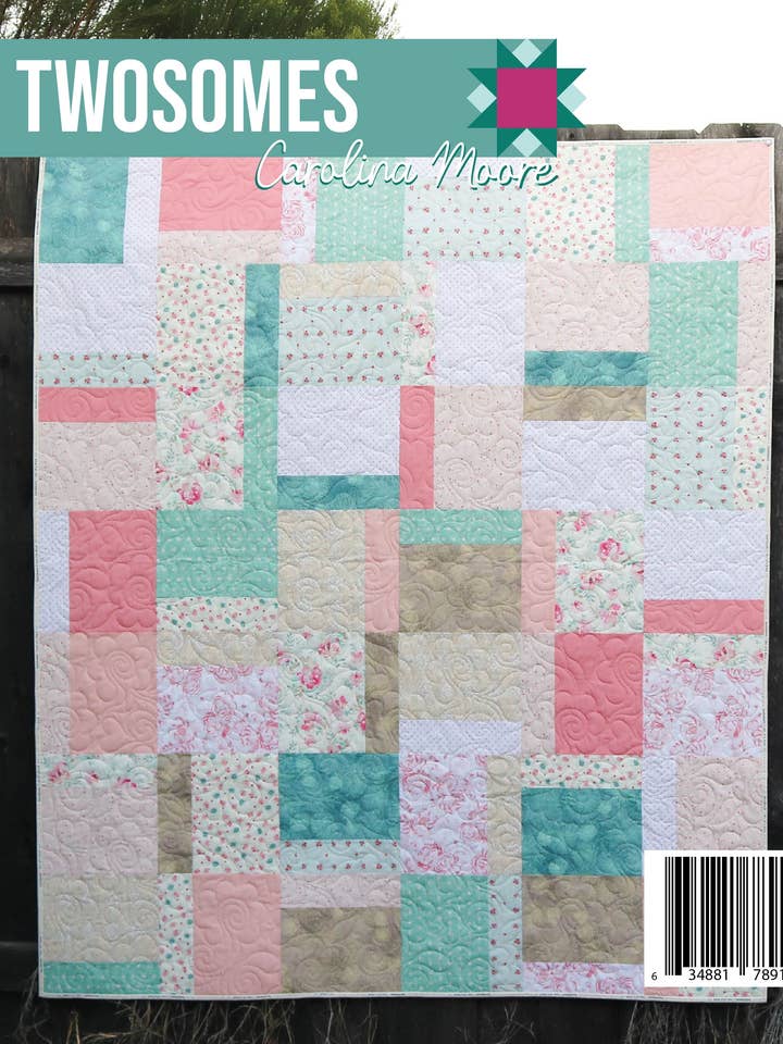 Twosomes (Printed) - a Cake Cutter Ruler Pattern for wholesale by Carolina Moore