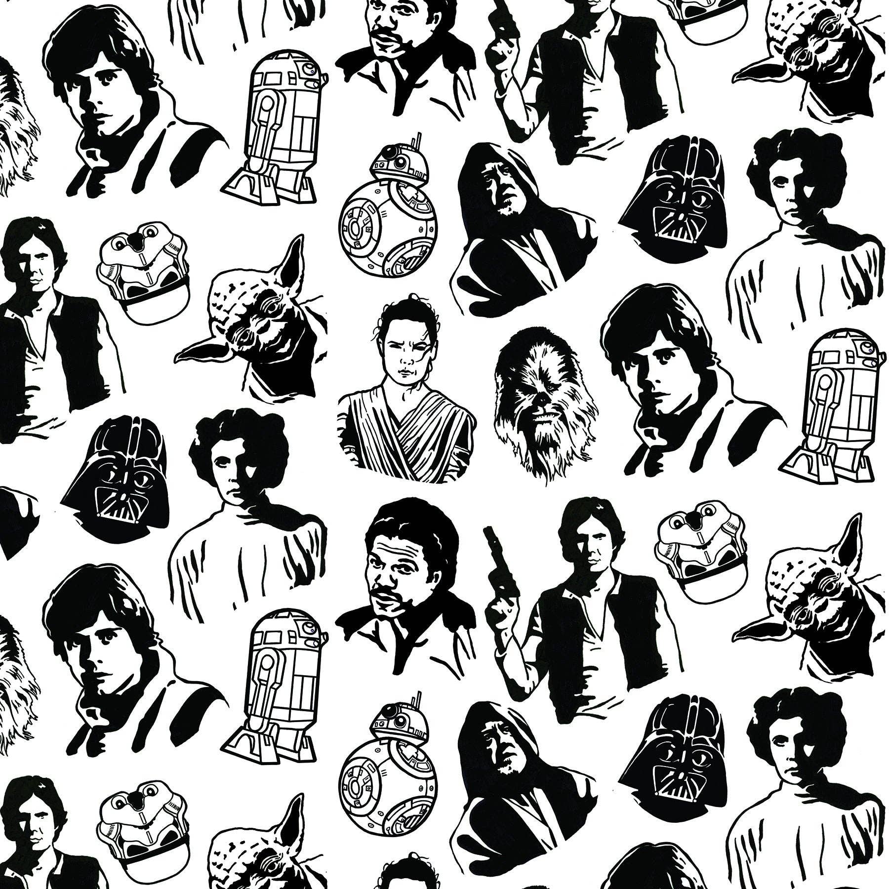 Design Corner - Wholesale Flat Wrap - Star Wars Gift Wrap 24"x36" Sheet2