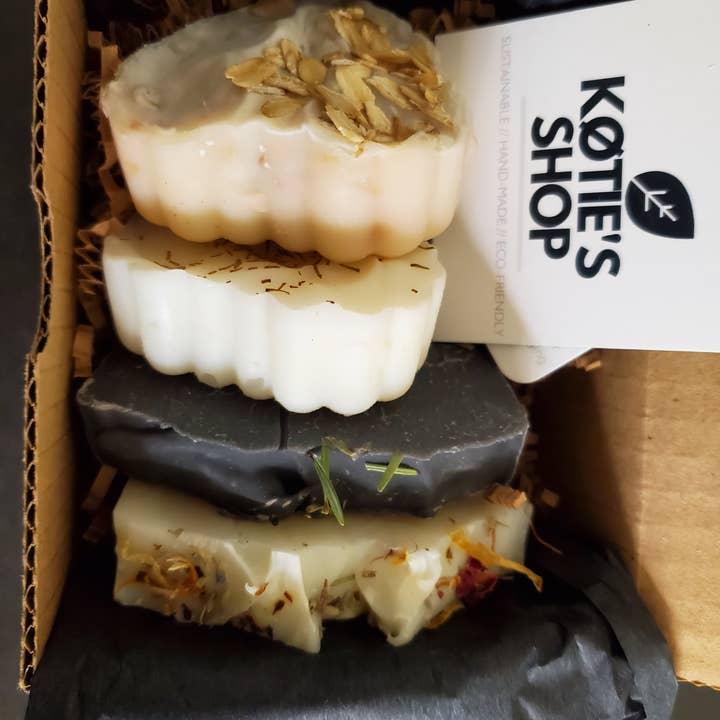 Set of 4 Organic Shea Butter Soaps for wholesale by Køtie's Shop