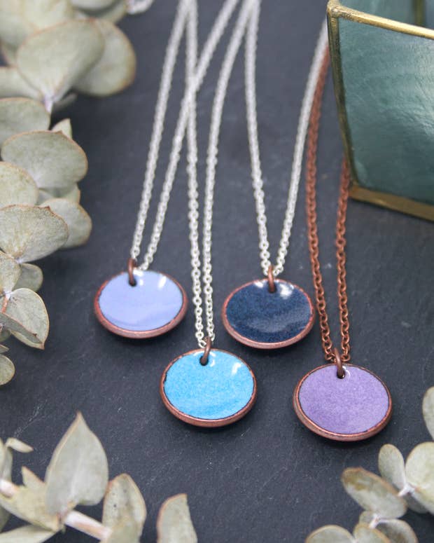 Rising Jewelry - Wholesale Pendant/Charm Necklace - Colorful Penny Jewelry: Enameled Copper Coin Necklace1