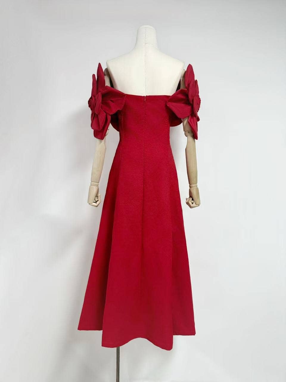 Productseeker - Wholesale Skirt - Women's - DR493 Elegant A-Line Skirt with 3D Floral Slim Fit Design10