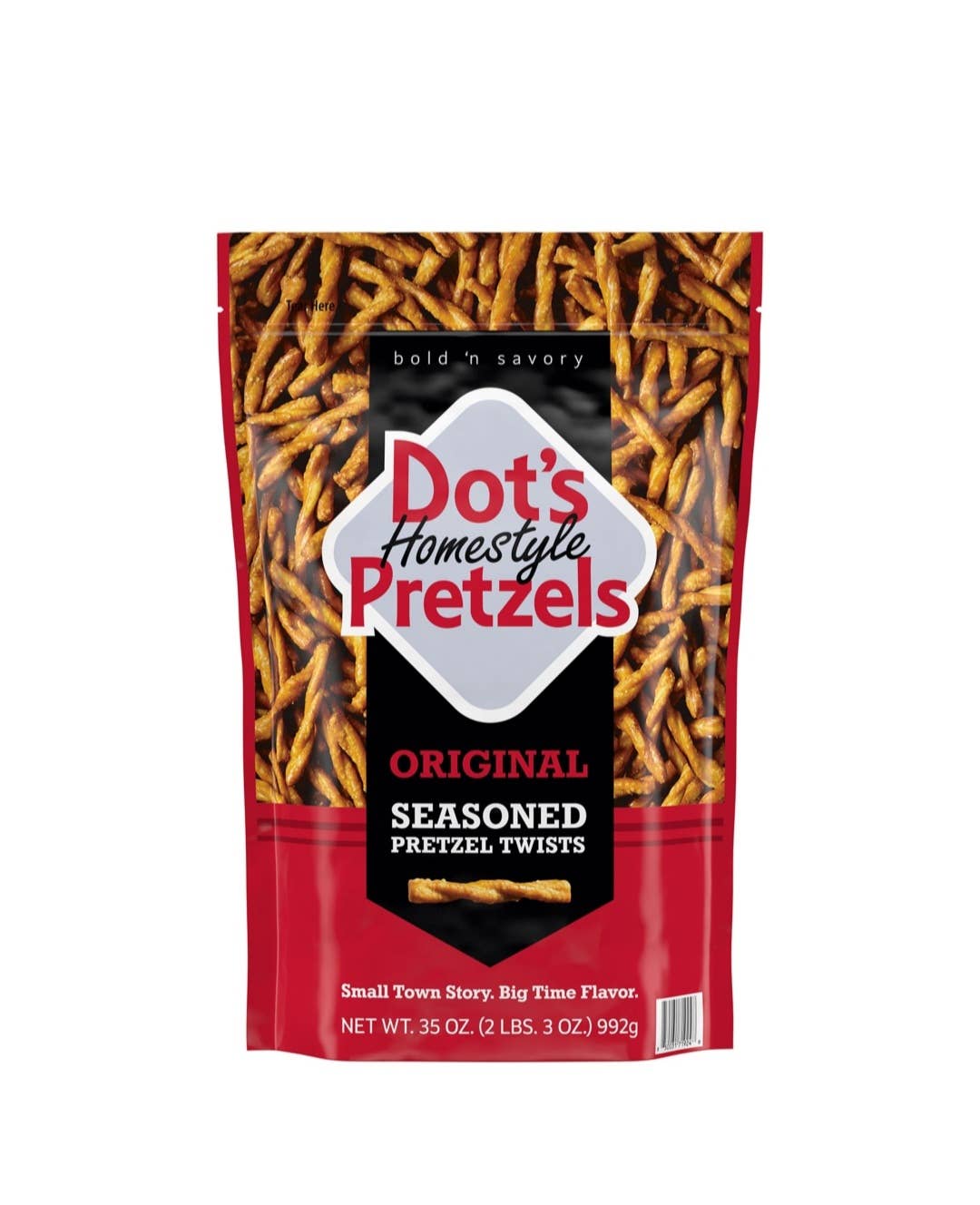 Majestic Wholesale - Wholesale Pretzels - Dot's Homestyle Pretzels Seasoned Pretzel Twists 35OZ