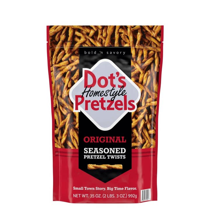 Dot's Homestyle Pretzels Seasoned Pretzel Twists 35OZ for wholesale by Majestic Wholesale