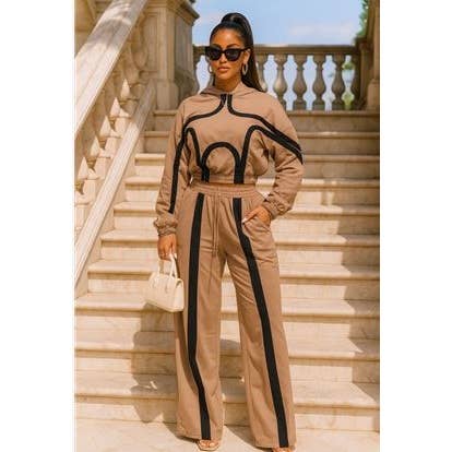 Esmeray Clothing - Wholesale Top & Pant Set (NOT Loungewear) - Women's - URBAN EDGE HOODED PANTS SET4