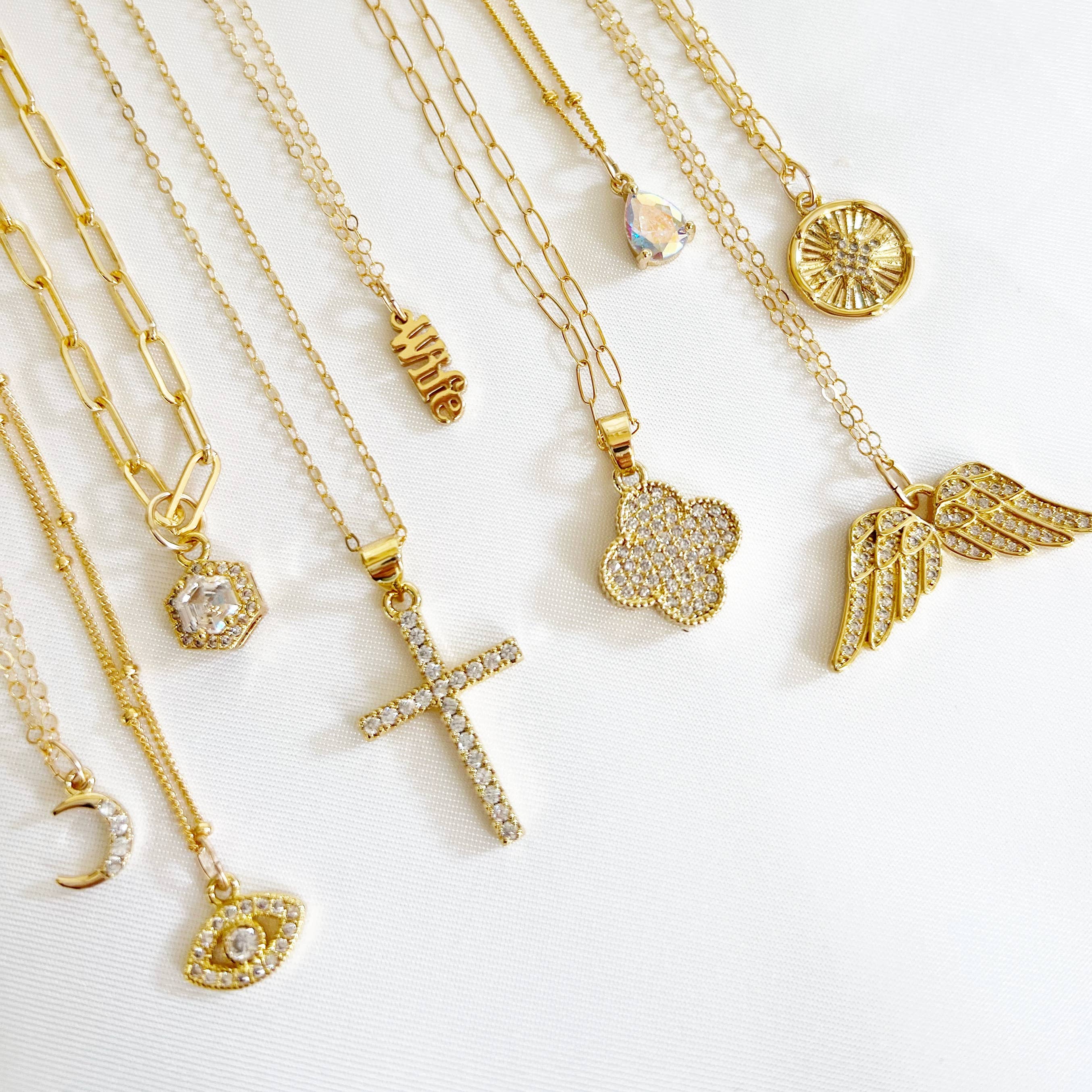 True by Kristy Jewelry - Wholesale Pendant/Charm Necklace - Cross Religious Cz Necklace Gold Filled3