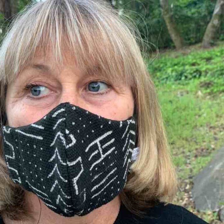 The Niger Bend - Wholesale Non-Medical Disposable Mask - 100% Cotton Contemporary Malian Mudcloth Ghanaian African Face Mask