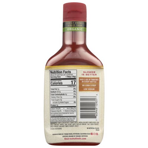 Traina Home Grown - Wholesale Ketchup - 6 pack of Gourmet Organic Classic Sun Dried Tomato Ketchup