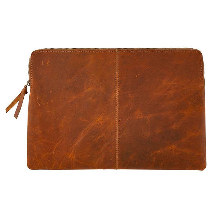 Handcrafted Leather Laptop Case for wholesale by Cole Wheeler