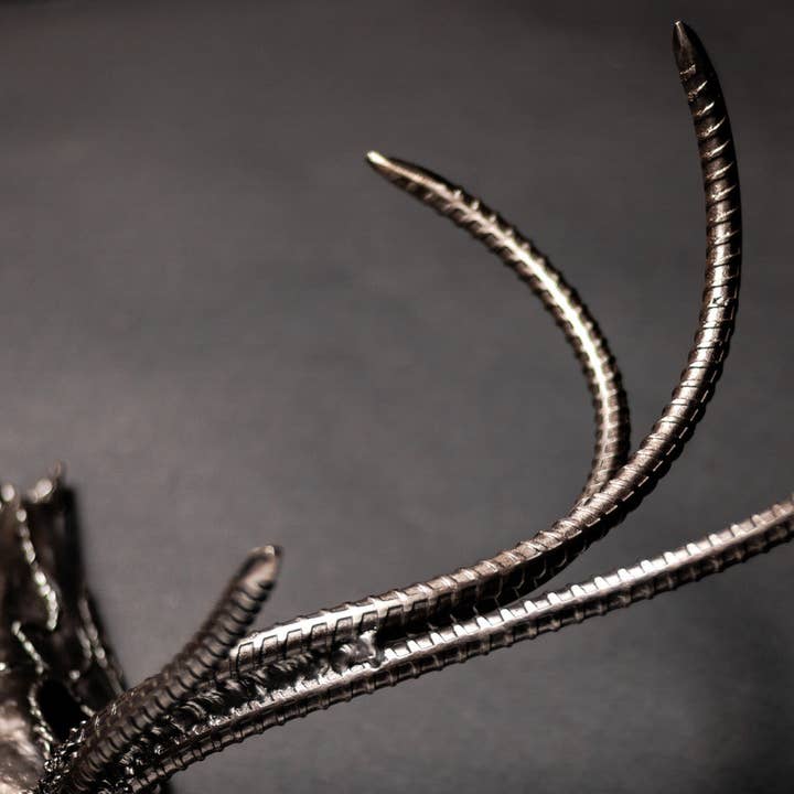 Metal Relic - Wholesale Wall Accent - "The End" 8 Point Deer Buck Skull Wall Sculpture21