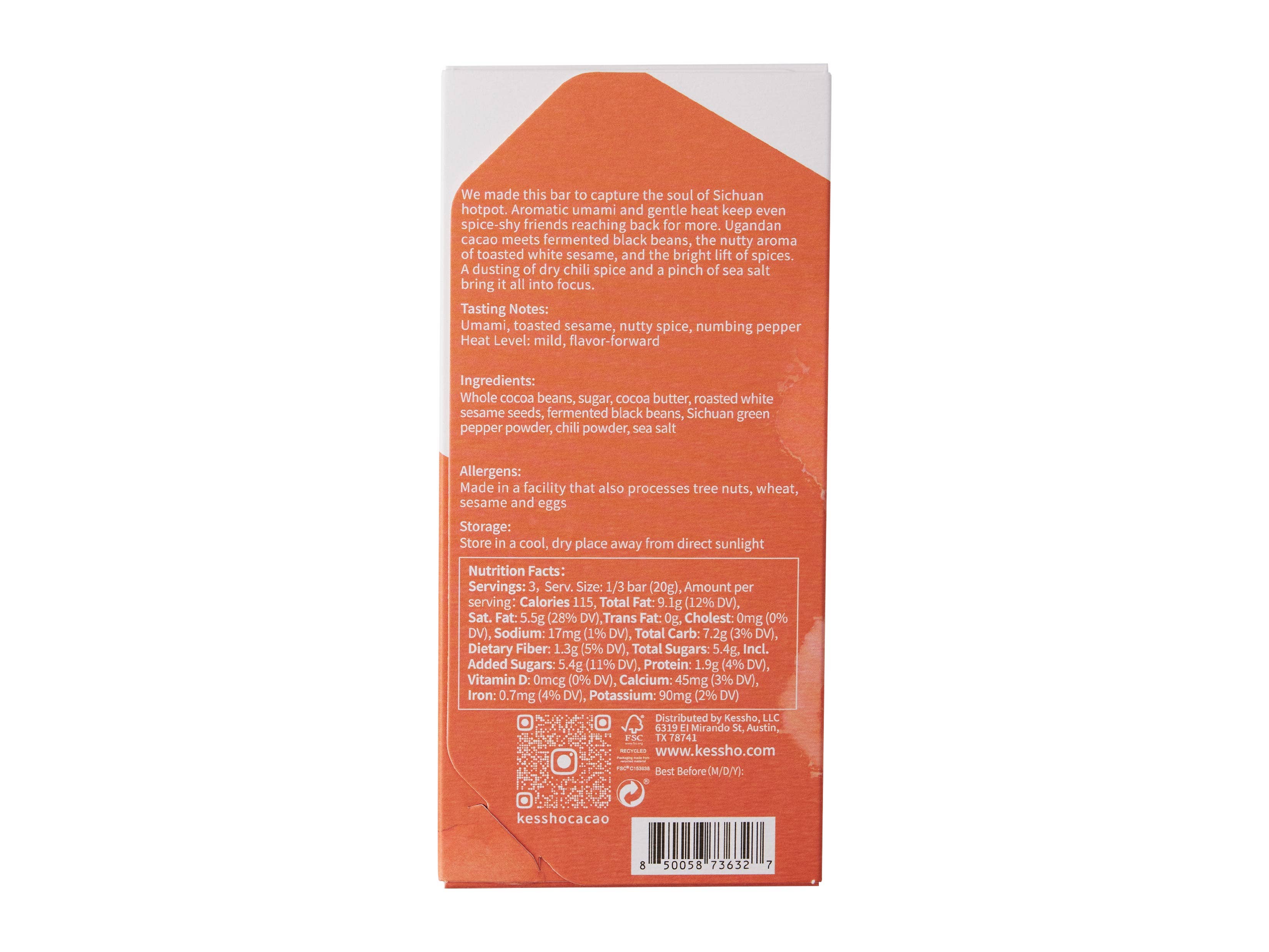 KESSHŌ - Wholesale Chocolate Bar - Sichuan Hot Pot 62% Dark Chocolate Bar – Single Origin4