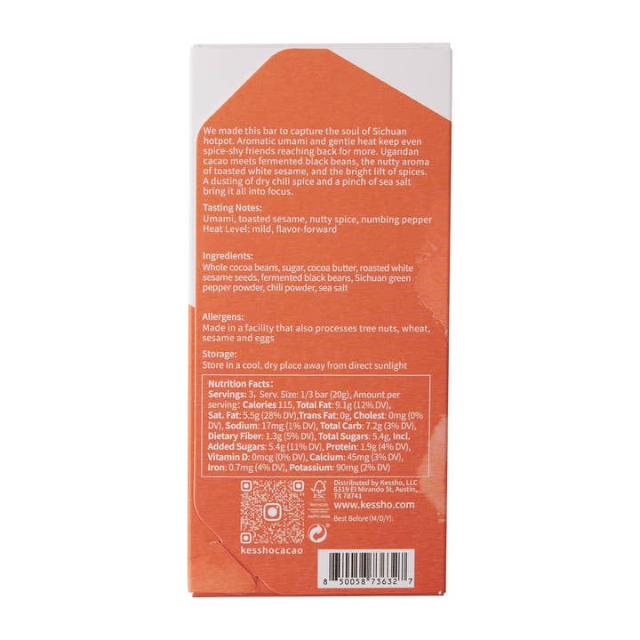KESSHŌ - Wholesale Chocolate Bar - Sichuan Hot Pot 62% Dark Chocolate Bar – Single Origin4
