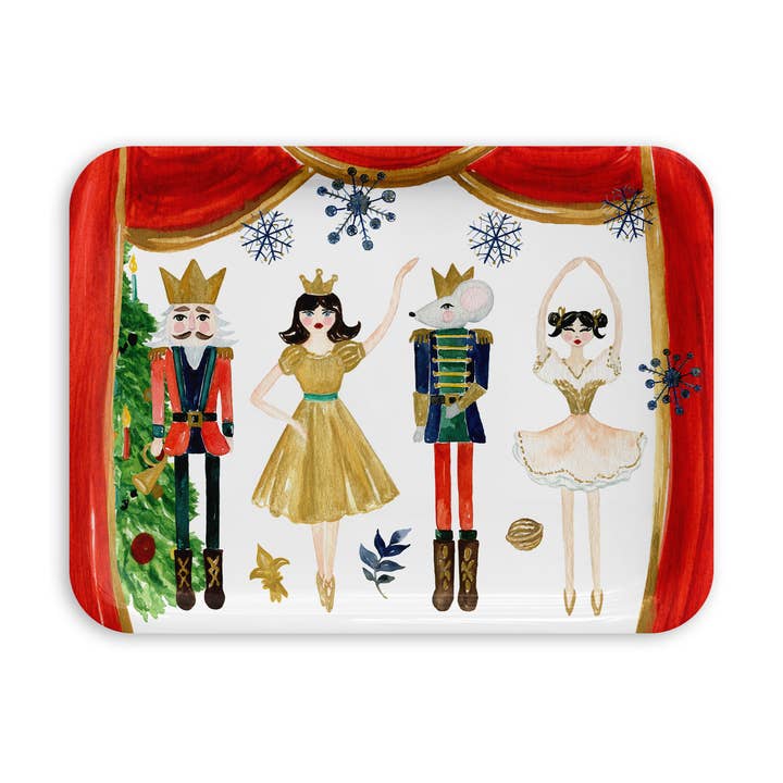 Nutcracker Christmas Birchwood Serving Tray: Two Sizes for wholesale by The Muddy Dog