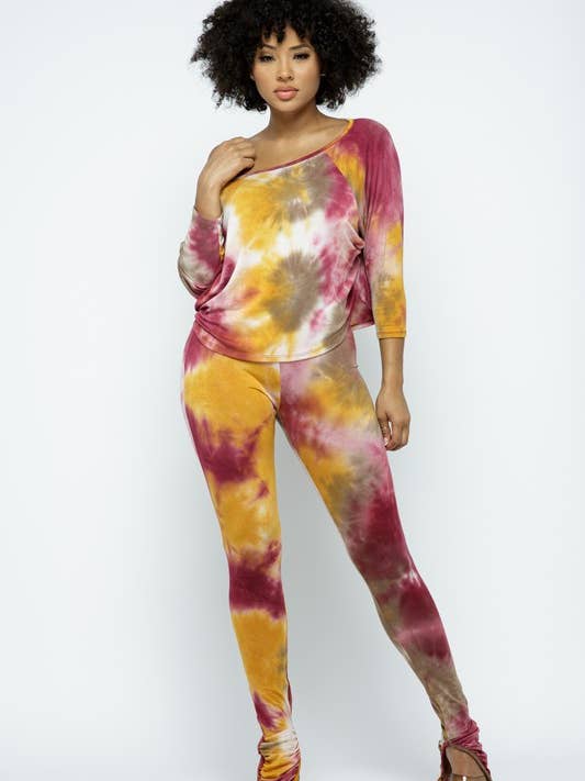 Ensemble de pantalons courts et froncés à col bateau pour la vente par Belita Collection