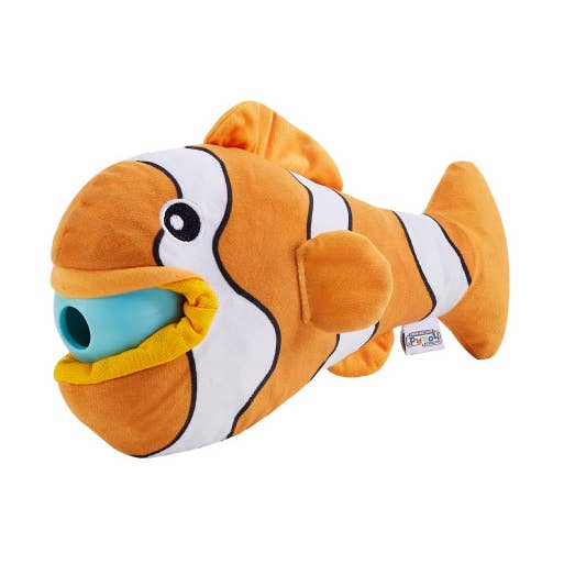 Pet Palette Distribution - Wholesale Pet Plush Toy - Dog - Nina Ottosson Big Mouthz Clown Fish Dog Puzzle Toy Orange0