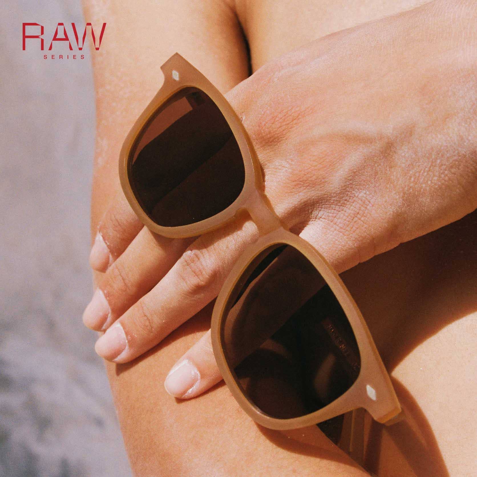 FORA - Wholesale Sunglasses - Unisex - Unisex Square Sunglasses | RAW Maker | Unpolished Acetate3