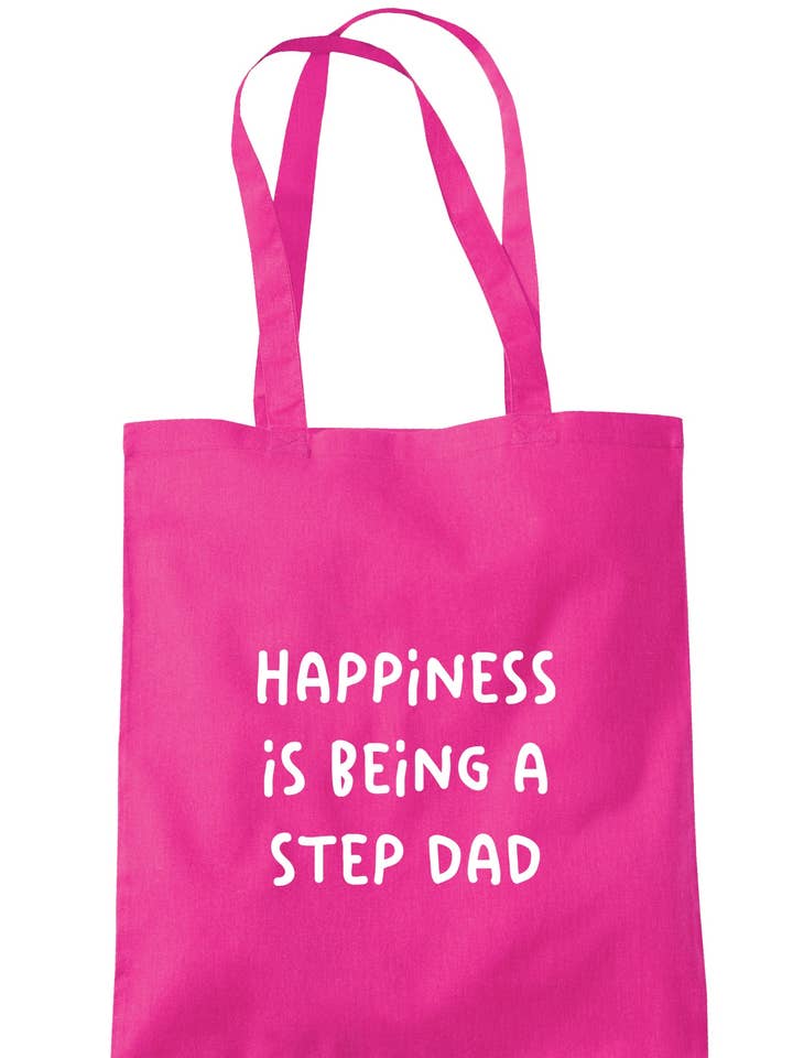 Sac fourre-tout Happiness Is Being A Step Dad S1434 pour la vente par Illustrated Identity