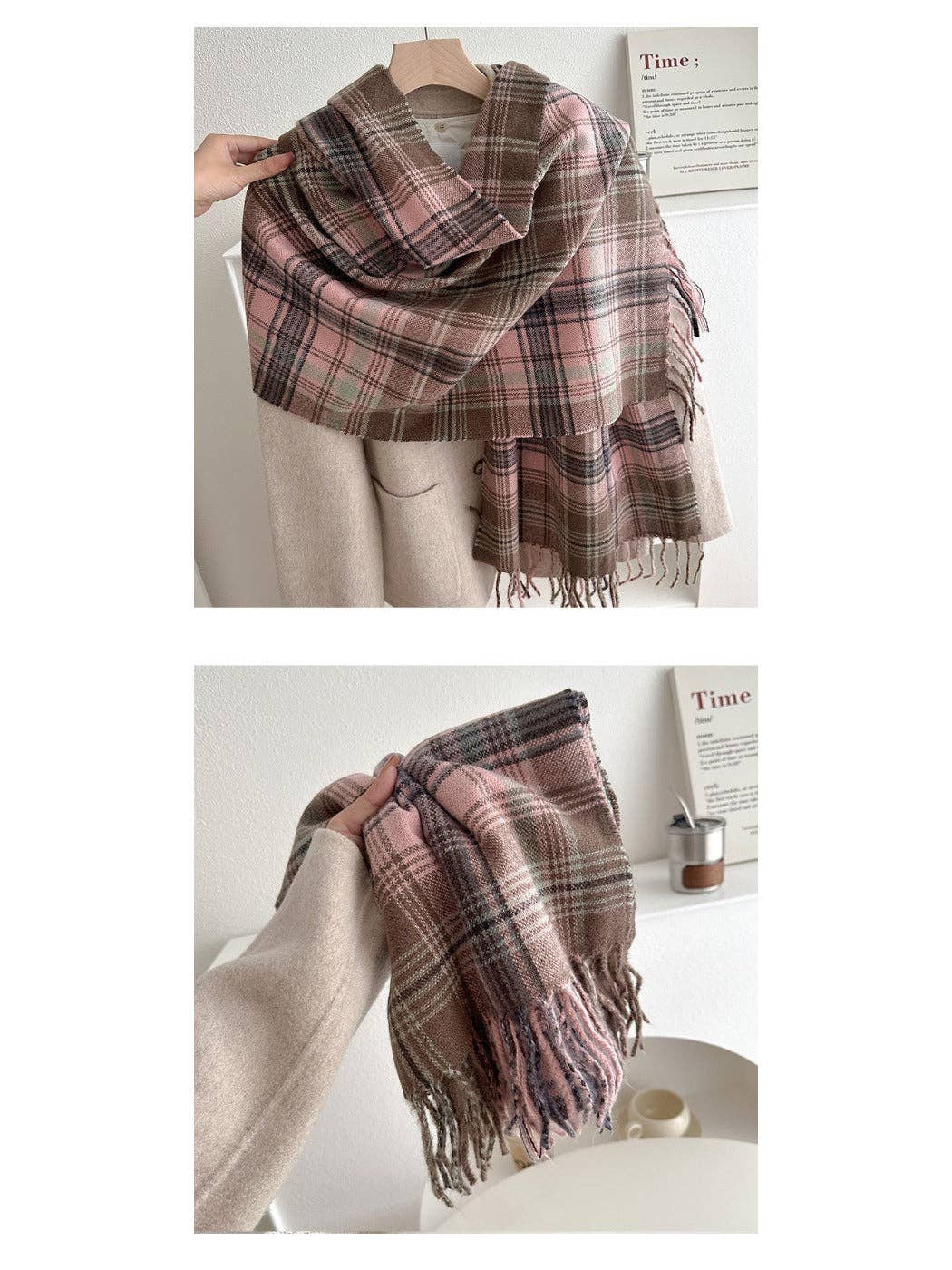 Funkyrel® Atzbranding Limited - Wholesale Sjaal - Dames - Scarvii - Geruite Wintersjaal Sjaal voor Vrouwen17