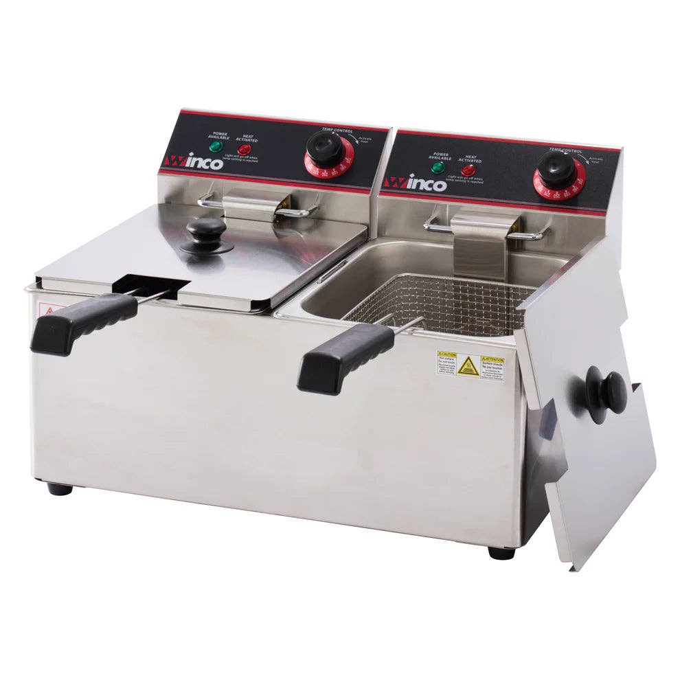 EcoQuality - Wholesale Kitchen Appliance - EFS-16/32, 16-32Lb, 120V Single & Twin Well Electric Fryer2