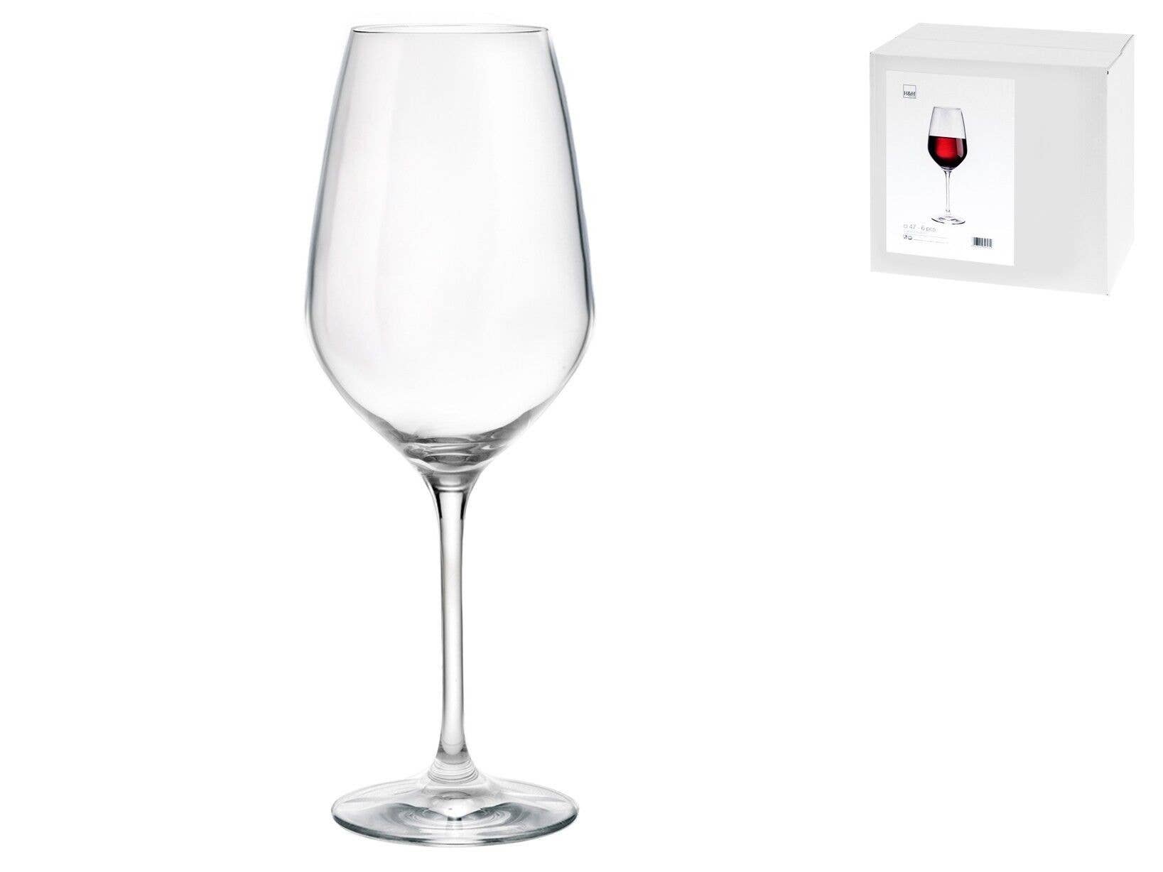 H&H - Wholesale Wine Glass - Red Wine Glass Emotion In Glass cl 470