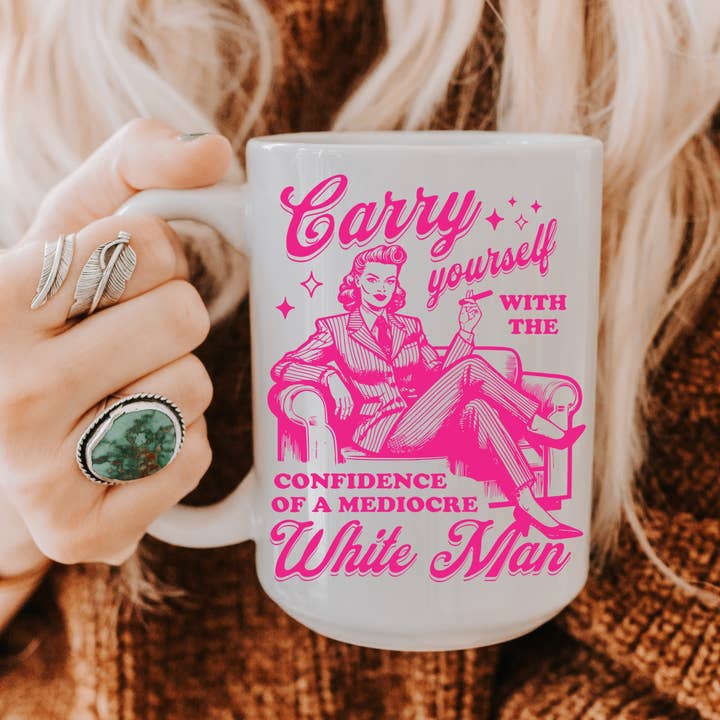 Ace the Pitmatian Co - Wholesale Coffee Mug - Mediocre White Man Coffee Mug