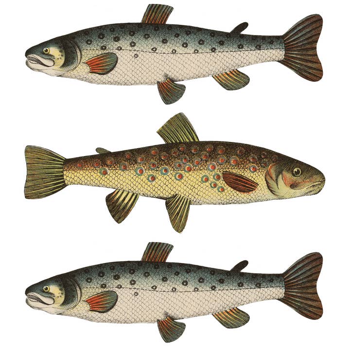 Dyr/Fugle/Fisk/Laks og Ørred Håndklæde for engroshandel hos Ox Bow Decor