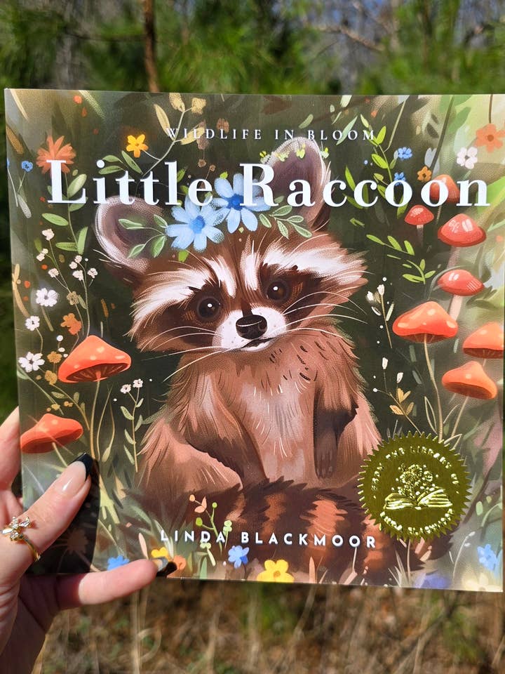 Wildlife in Bloom: Raccoon for wholesale by Author Linda Blackmoor