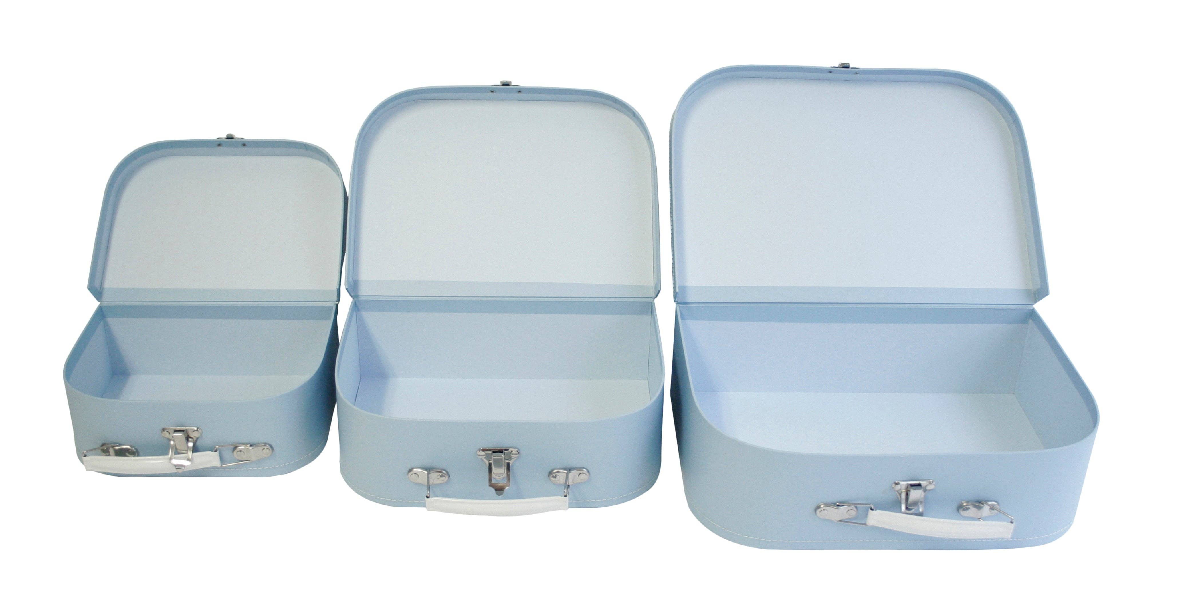 WALD IMPORTS - Wholesale Luggage - Suitcase Set of 3 Baby Blue Paperboard3