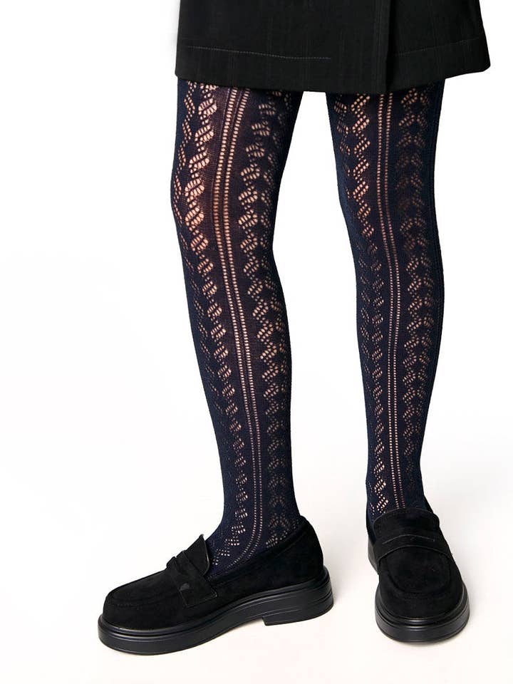 Conte-Kids Cotton Tights Miss 617 - Lace Pattern for wholesale by Conte Elegant