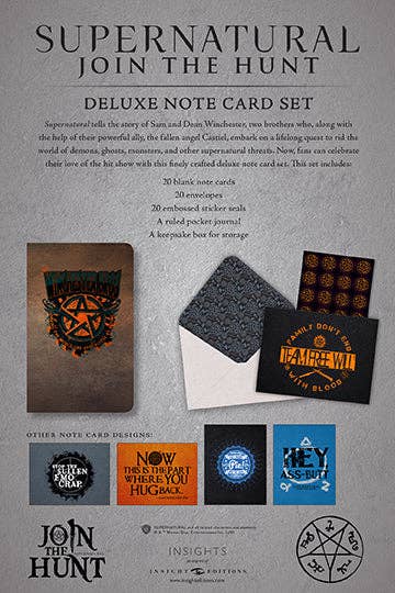 Insight Editions - #1 Pop Culture Publisher - Wholesale Stationery/Notecard Set - Supernatural Deluxe Note Card Set (With Keepsake Box)2