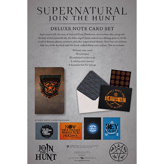 Insight Editions - #1 Pop Culture Publisher - Wholesale Stationery/Notecard Set - Supernatural Deluxe Note Card Set (With Keepsake Box)2